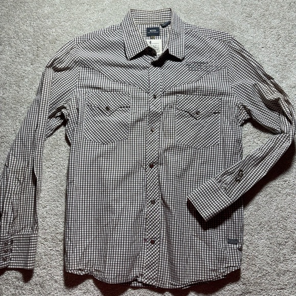 g star raw Other - G Star Raw 3301 Southeast 5204 Western Brown Check Rare Long Sleeve Shirt Sz XL